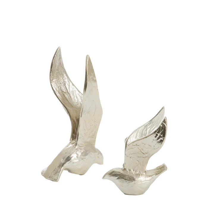 Light&living Ornament S|2 13x12x18+13x11x25 cm BIRDS goud