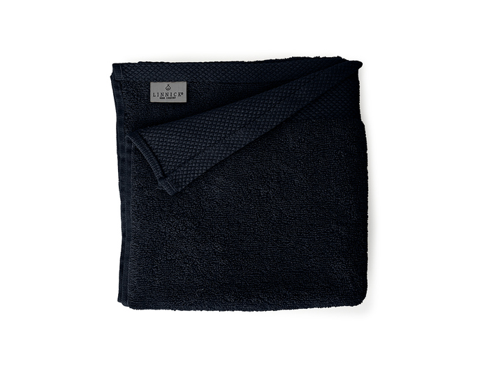 LINNICK Diamond Badstof Handdoek 60x110cm - black - set van 4