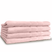 LINNICKVelours Badlaken  Katoen 70x140cm - light pink - Set van 4