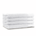 LINNICK Diamond Badstof Handdoek 50x100cm - white - set van 4