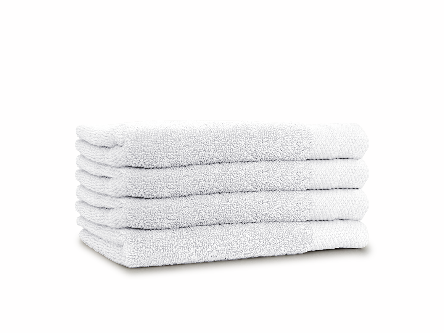 LINNICK Diamond Badstof Handdoek 50x100cm - white - set van 4