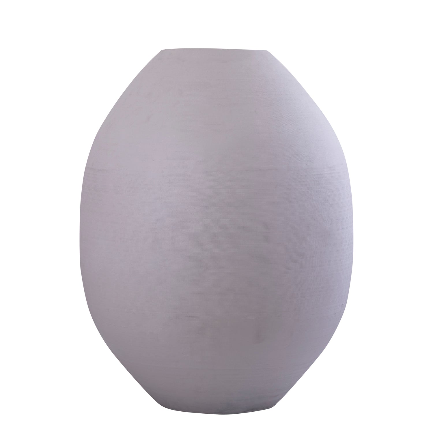 PTMD Nereus Cream Casted Alu Round Pot Clay Texture L