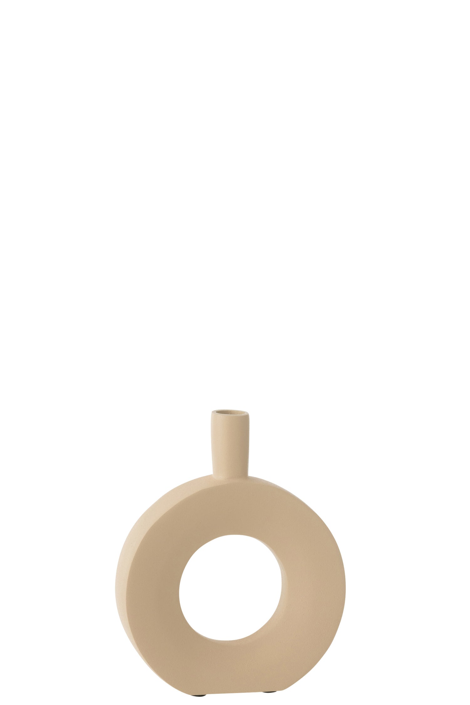 J-Line Vaas Cirkel Aluminium Beige