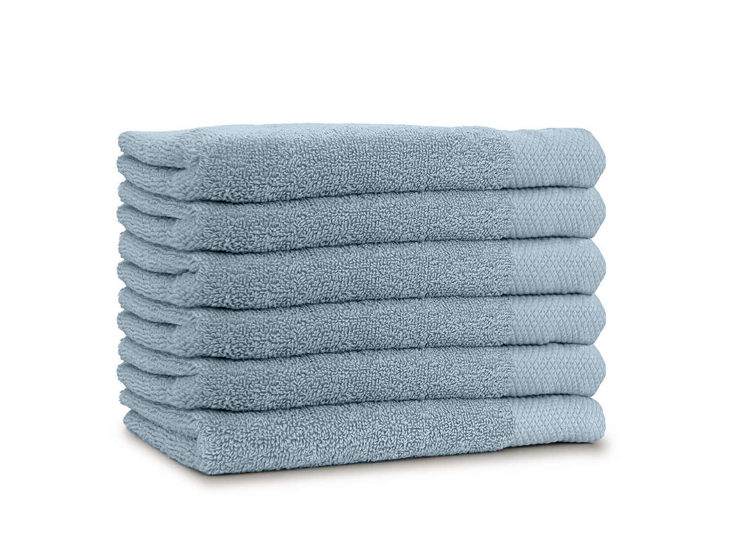 LINNICK Diamond Badstof Handdoek 50x100cm - denim - set van 6