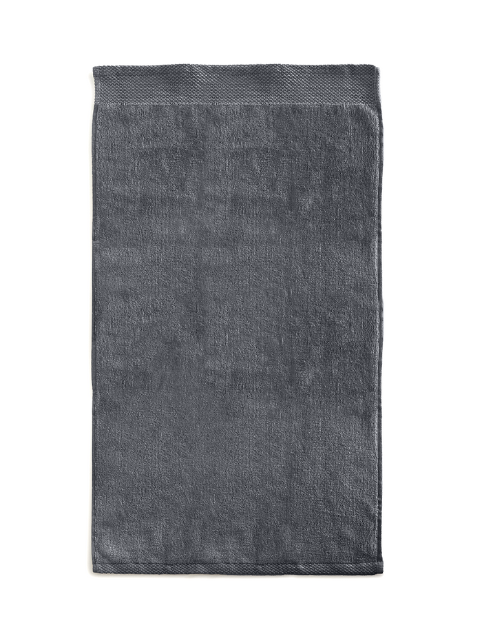LINNICKVelours Handdoek  Katoen 60x110cm - dark grey - Set van 6