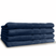 LINNICKVelours Badlaken  Katoen 70x140cm - ocean blue - Set van 4