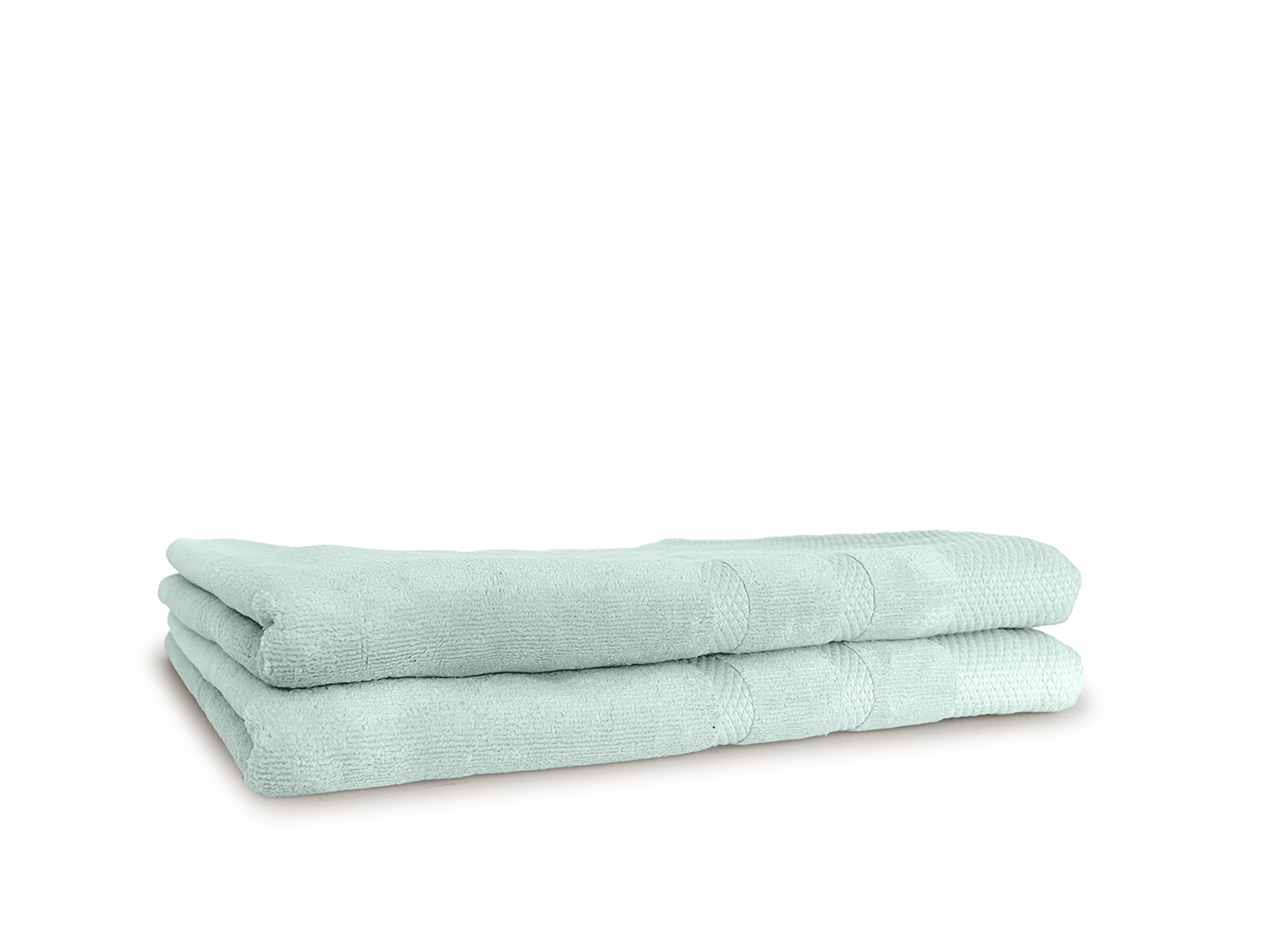 LINNICKVelours Badlaken  Katoen 70x140cm - soft green - 2X