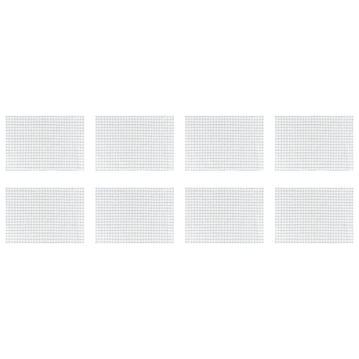 Krumble Theedoek met ruitpatroon klein - Wit - Set van 8