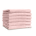 LINNICKVelours Handdoek  Katoen 60x110cm - light pink - Set van 6