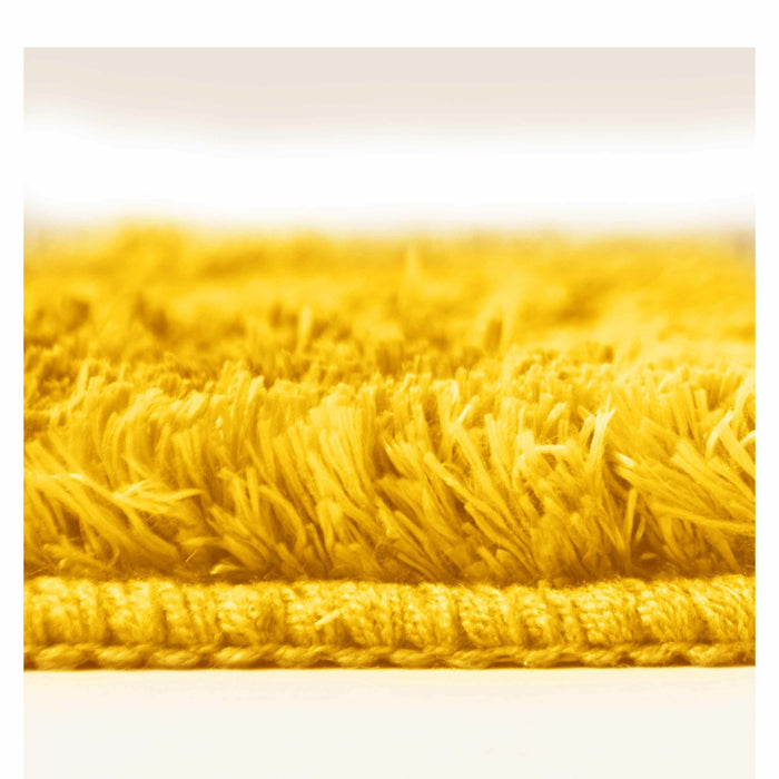 Spirella badkamer vloerkleed|tapijt - hoogpolig - geel - 40 x 60 cm