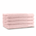 LINNICK Diamond Badstof Handdoek 60x110cm - light pink - set van 4