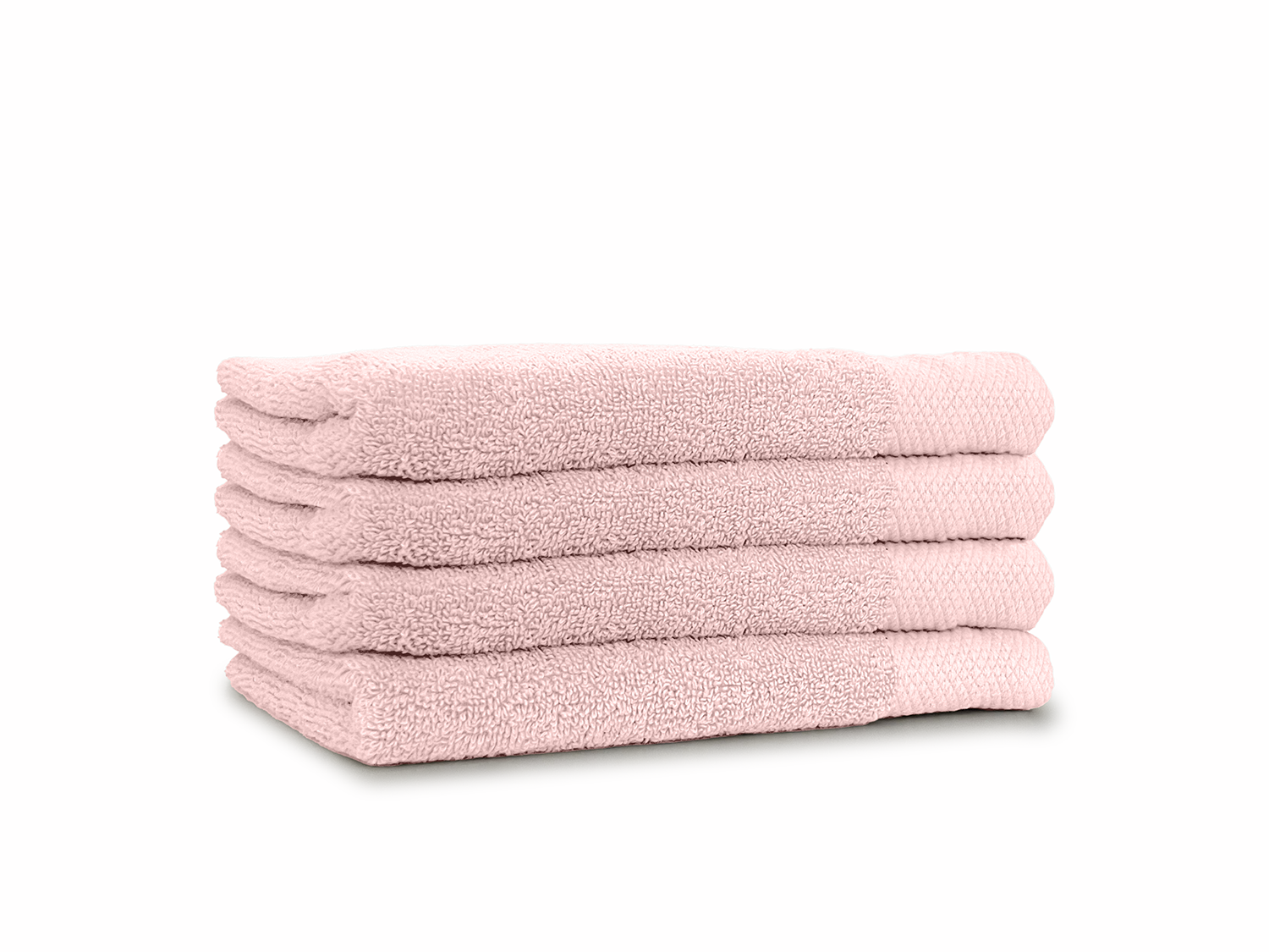 LINNICK Diamond Badstof Handdoek 60x110cm - light pink - set van 4