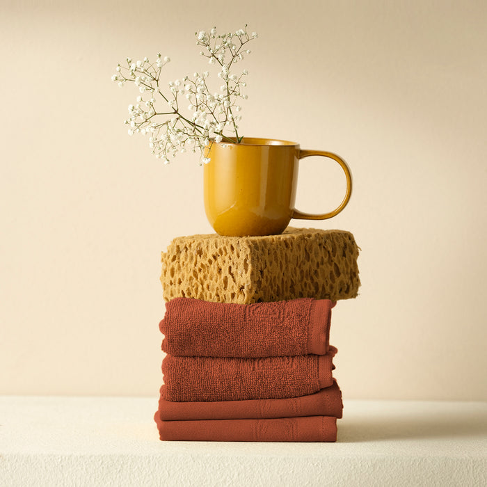 DDDDD theedoek Logo - 60x65 cm - Terra - 6 stuks