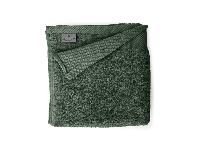 LINNICK Diamond Badstof Handdoek 50x100cm - olive green - set van 6