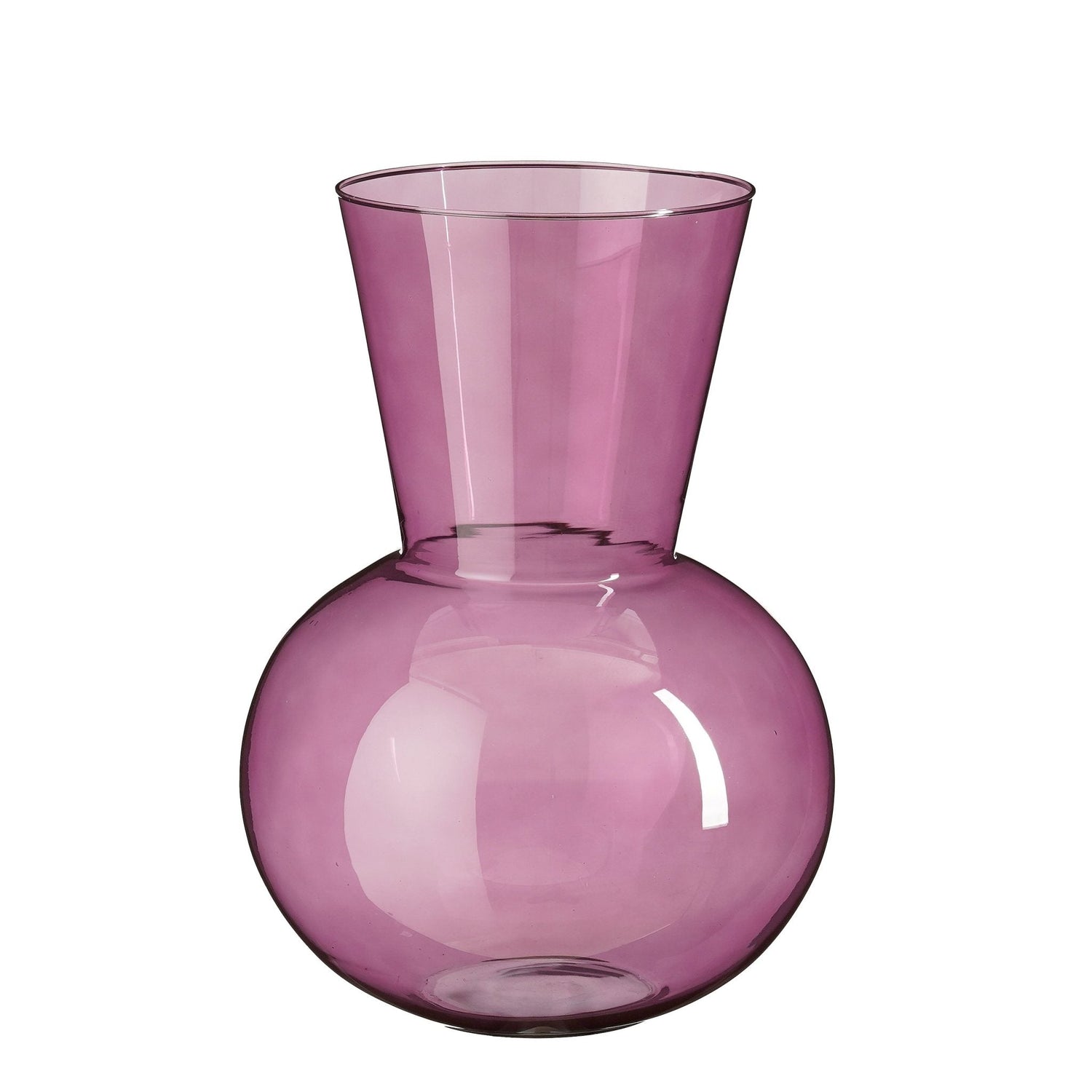 Mica Decorations Vaas Fancy - 29x29x40 cm - Glas - Paars