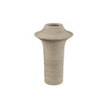 PTMD Rinder Beige Matt Ceramic Wide Ring Vase High L