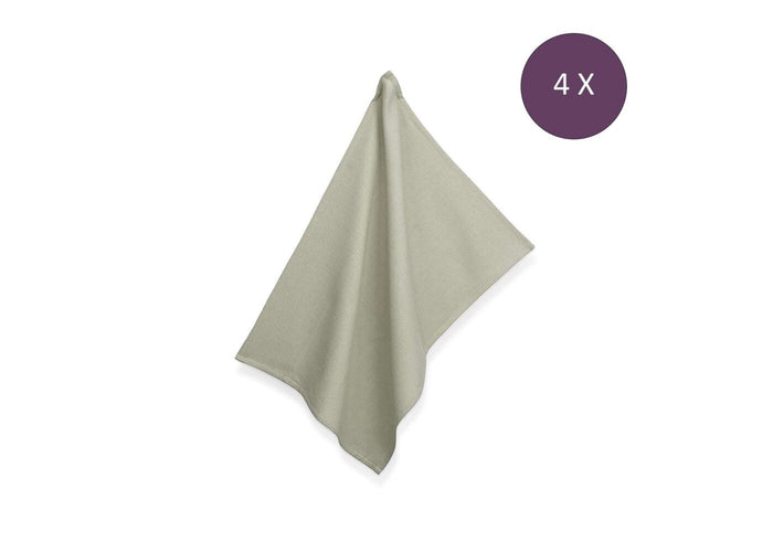 Theedoek, Set van 4 Stuks, Katoen, Groen, 70 x 50 cm - Kela | Tia