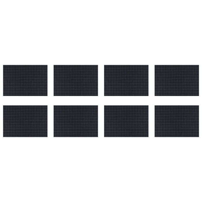 Krumble Theedoek met ruitpatroon klein - Zwart - Set van 8