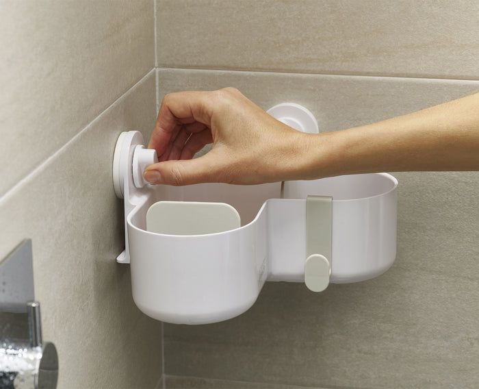 Joseph Joseph Duo Opal - Douchecaddy met Zuignap in Hoekvorm