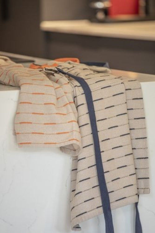 Dash Keukenschort, Indigo, Gerecycled Katoen, 70 x 89 cm - Ladelle | E