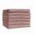 LINNICKVelours Handdoek  Katoen 60x110cm - rose - Set van 6