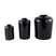 PTMD Devine Black Glass Vase Solid Black Simple Round L