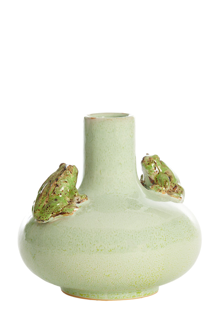 Light & Living - Vaas FROG - Ø26x25cm - Groen