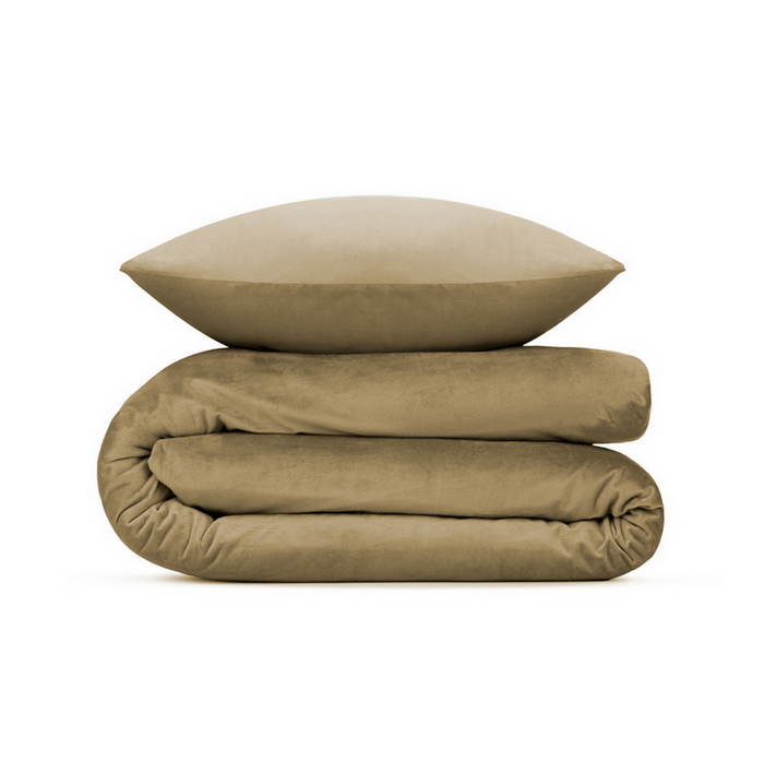 Zo Home Dekbedovertrek Katoen Velluto - pale gold