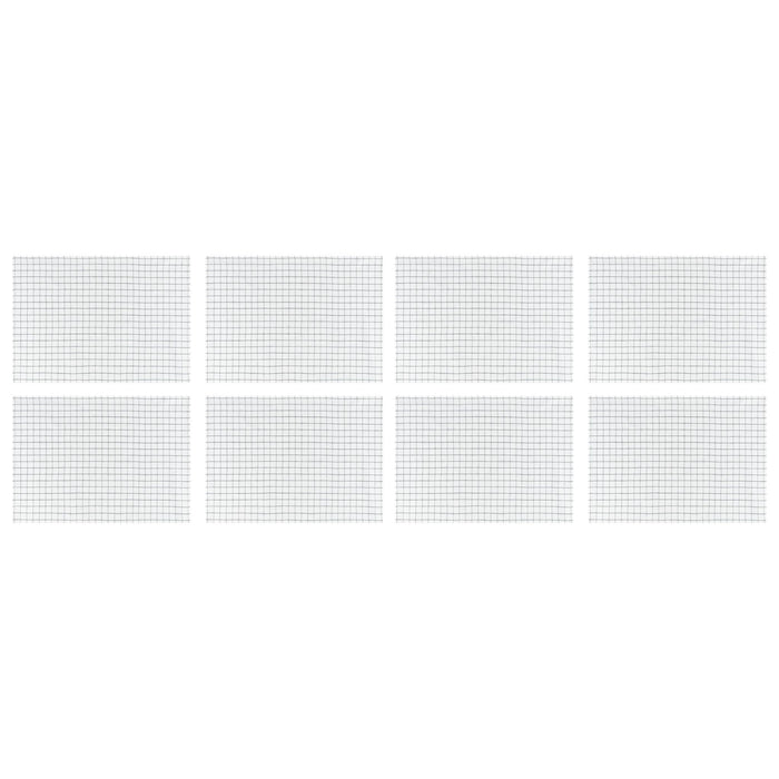 Krumble Theedoek met ruitpatroon groot - Wit - Set van 8