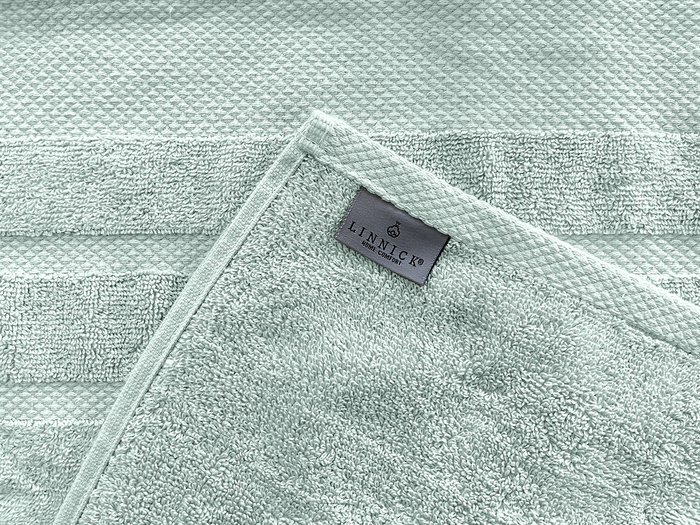 LINNICKBadstof Badlaken  Katoen 70x140cm - soft green - set van 4