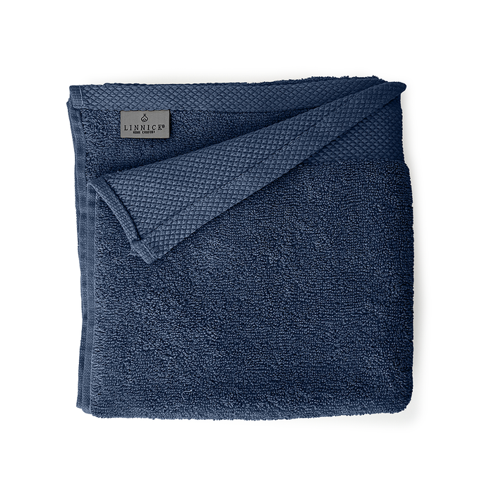 LINNICK Diamond Badstof Handdoek 60x110cm - ocean blue - set van 6