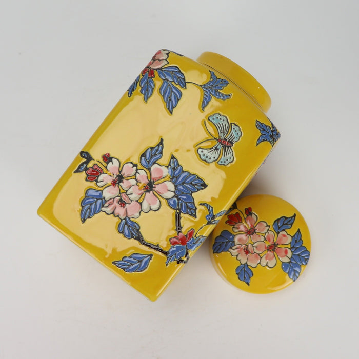 Fine Asianliving Chinese Gemberpot Porselein Geel