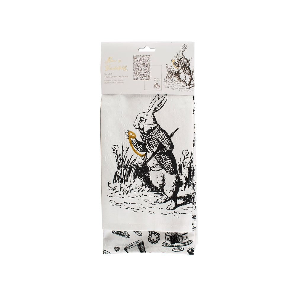 V&A - Theedoeken, Set van 2 Stuks, 100% Katoen - V&A | Alice in Wonder