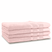 LINNICKBadstof Badlaken  Katoen 70x140cm -light pink - set van 4