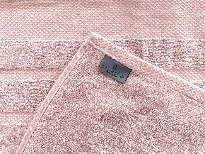 LINNICKBadstof Badlaken  Katoen 70x140cm -light pink - set van 4