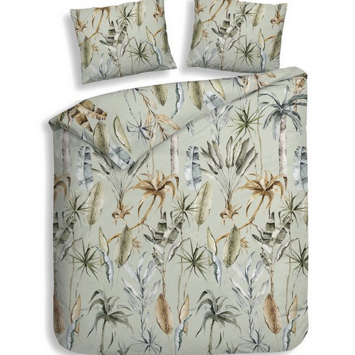 Heckett Lane Dekbedovertrek Flanel Areca - green