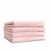 LINNICKVelours Handdoek  Katoen 50x100cm - light pink - Set van 4