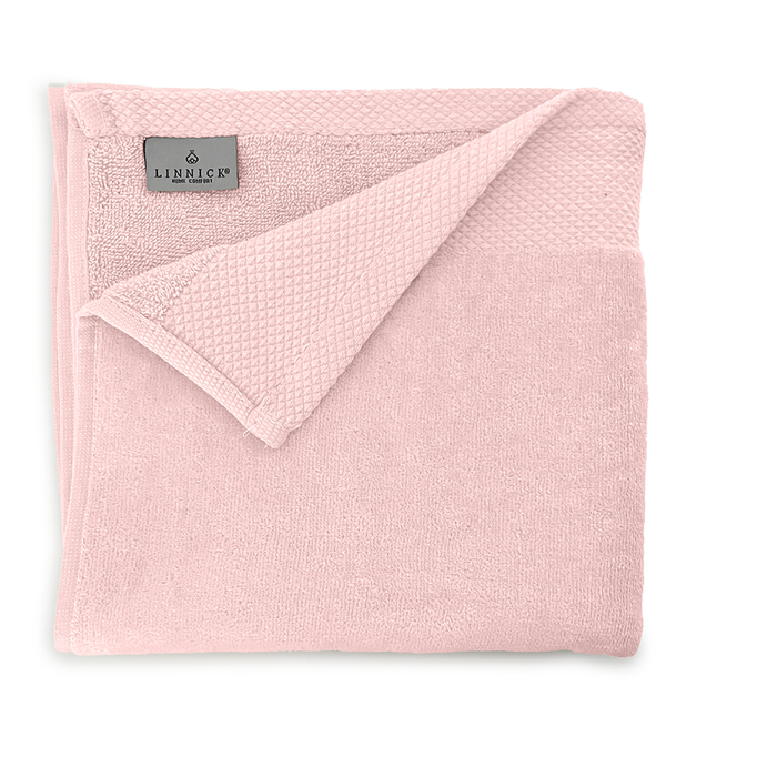 LINNICKVelours Badlaken  Katoen 70x140cm - light pink - 2X