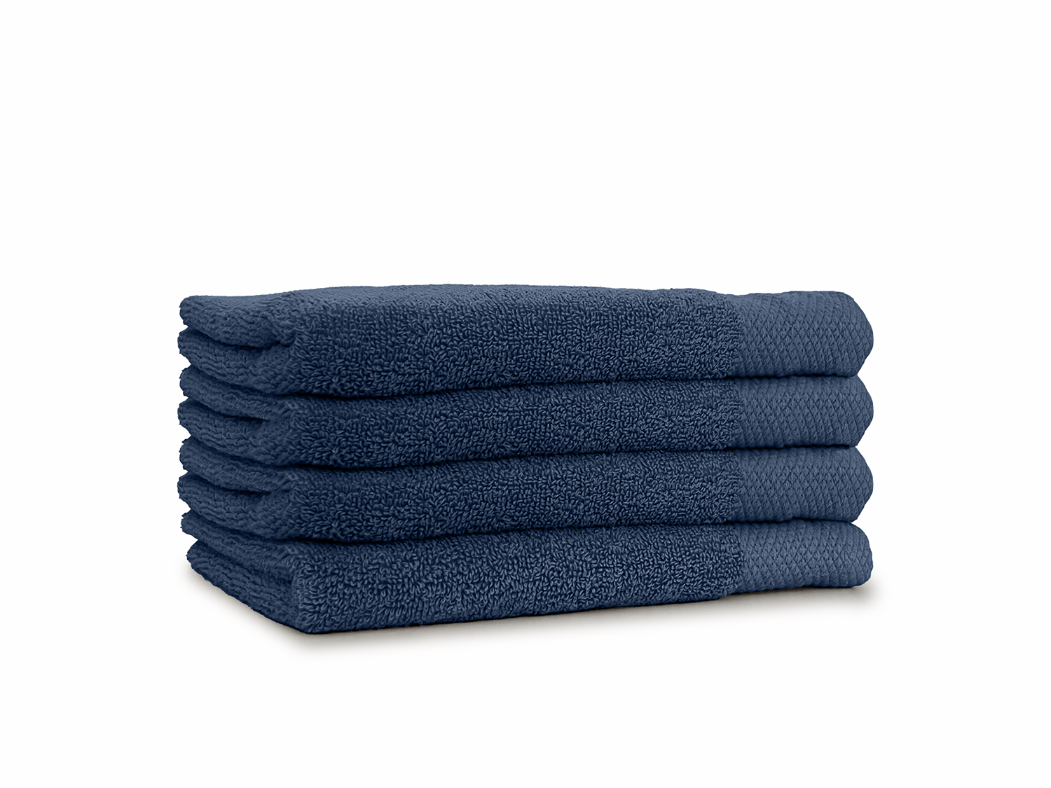 LINNICK Diamond Badstof Handdoek 50x100cm - ocean blue - set van 4