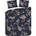 Heckett Lane Dekbedovertrek Flanel Daisy - navy blue