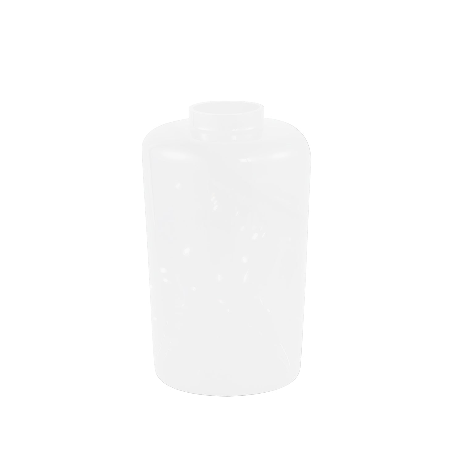 PTMD Devine White Glass Vase Solid Black Simple Round M