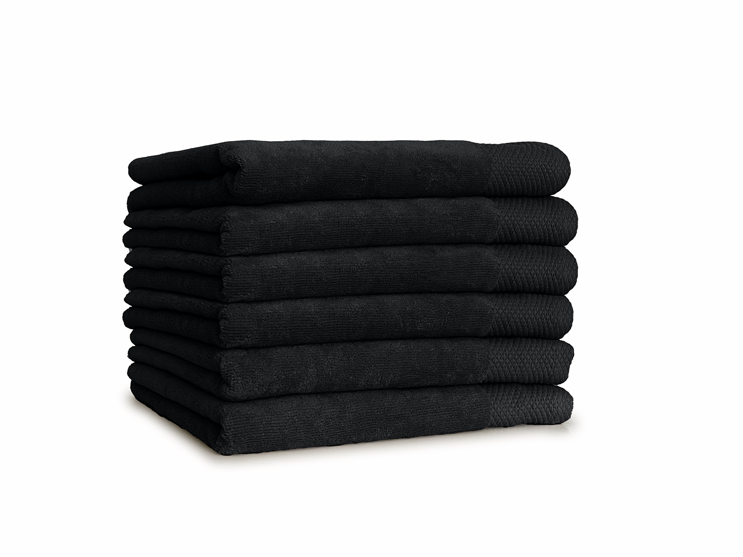 LINNICKVelours Handdoek  Katoen 50x100cm - black - Set van 10