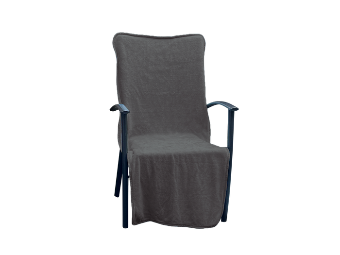 LINNICK Tuinstoel Handdoek Stoel Handdoek Microvezel 136x57cm- dark grey