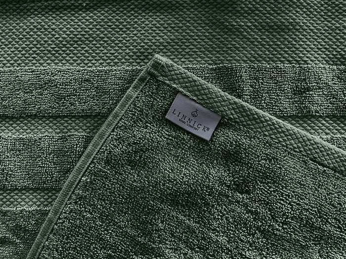LINNICKBadstof Badlaken  Katoen 70x140cm - olive green - 2X