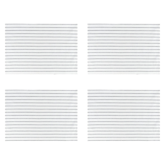 Krumble Theedoek met streeppatroon - Wit - Set van 4