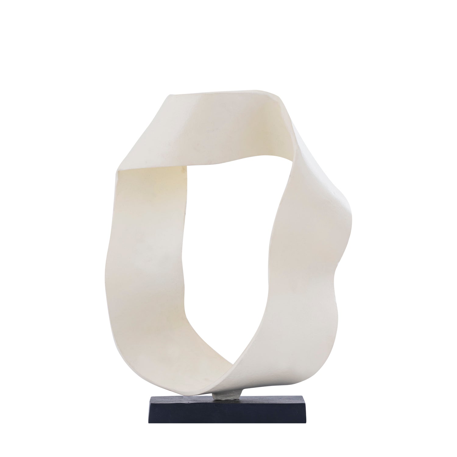 PTMD Anuela Cream Round Shape Alu Casted Statue On Base