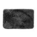 Spirella badkamer vloerkleed|tapijt - hoogpolig - zwart - 40 x 60 cm