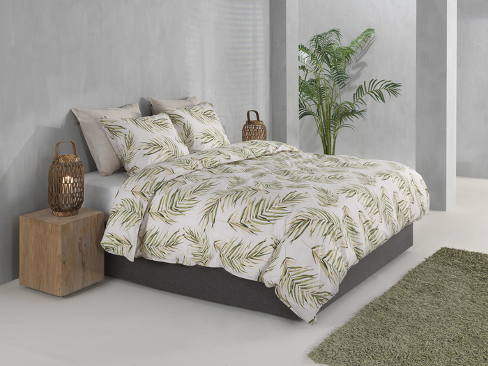 Zo Home Dekbedovertrek Katoen Palma - beige
