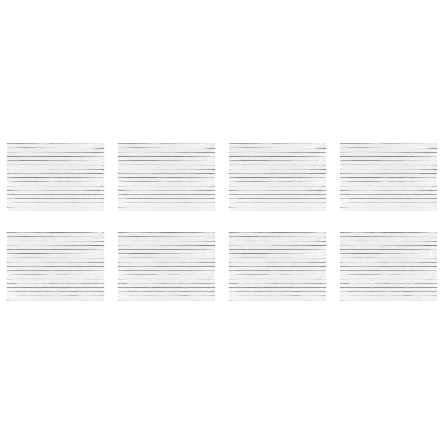 Krumble Theedoek met streeppatroon - Wit - Set van 8