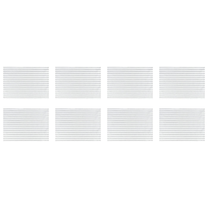 Krumble Theedoek met streeppatroon - Wit - Set van 8